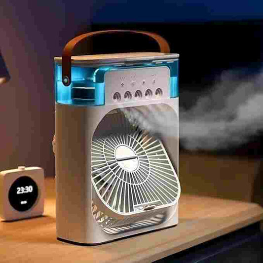 Multifunctional Portable Electric Box Fan with LED Light
