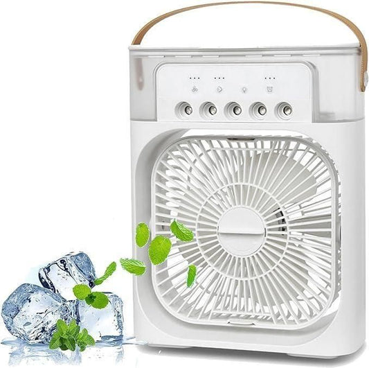 Multifunctional Portable Electric Box Fan with LED Light