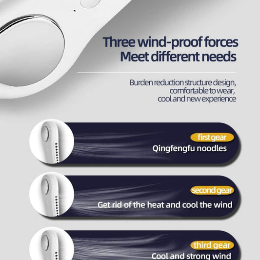 Portable Neck Fan – Hands-Free Wearable Bladeless Fan