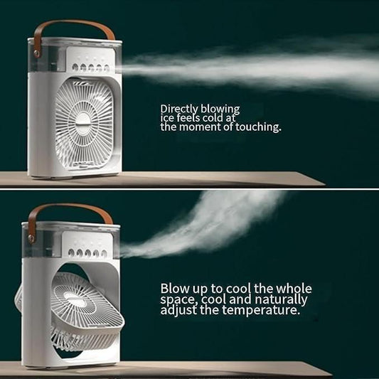 Multifunctional Portable Electric Box Fan with LED Light