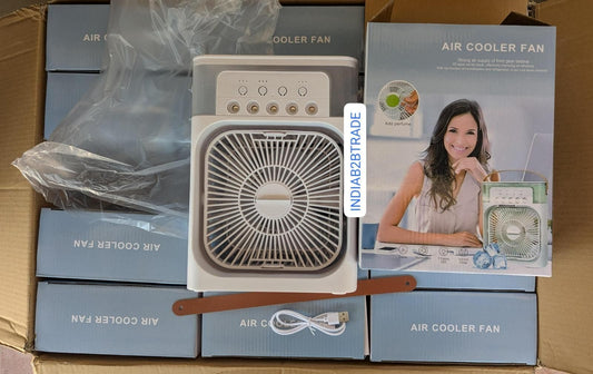 Multifunctional Portable Electric Box Fan with LED Light